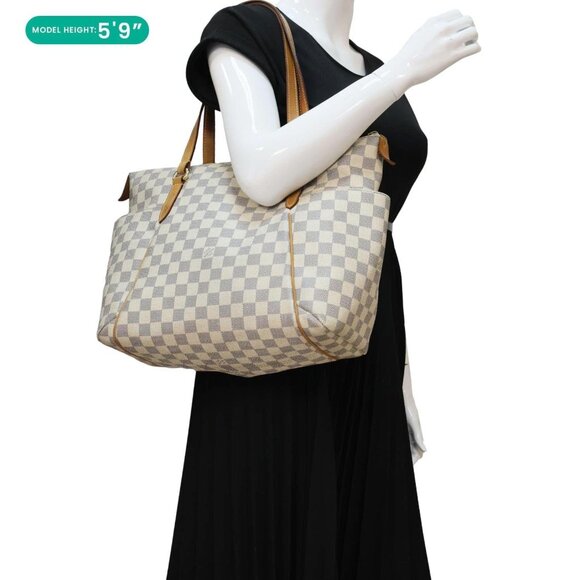 Louis Vuitton Totally MM Damier Azur Shoulder Bag White - Picture 2 of 14